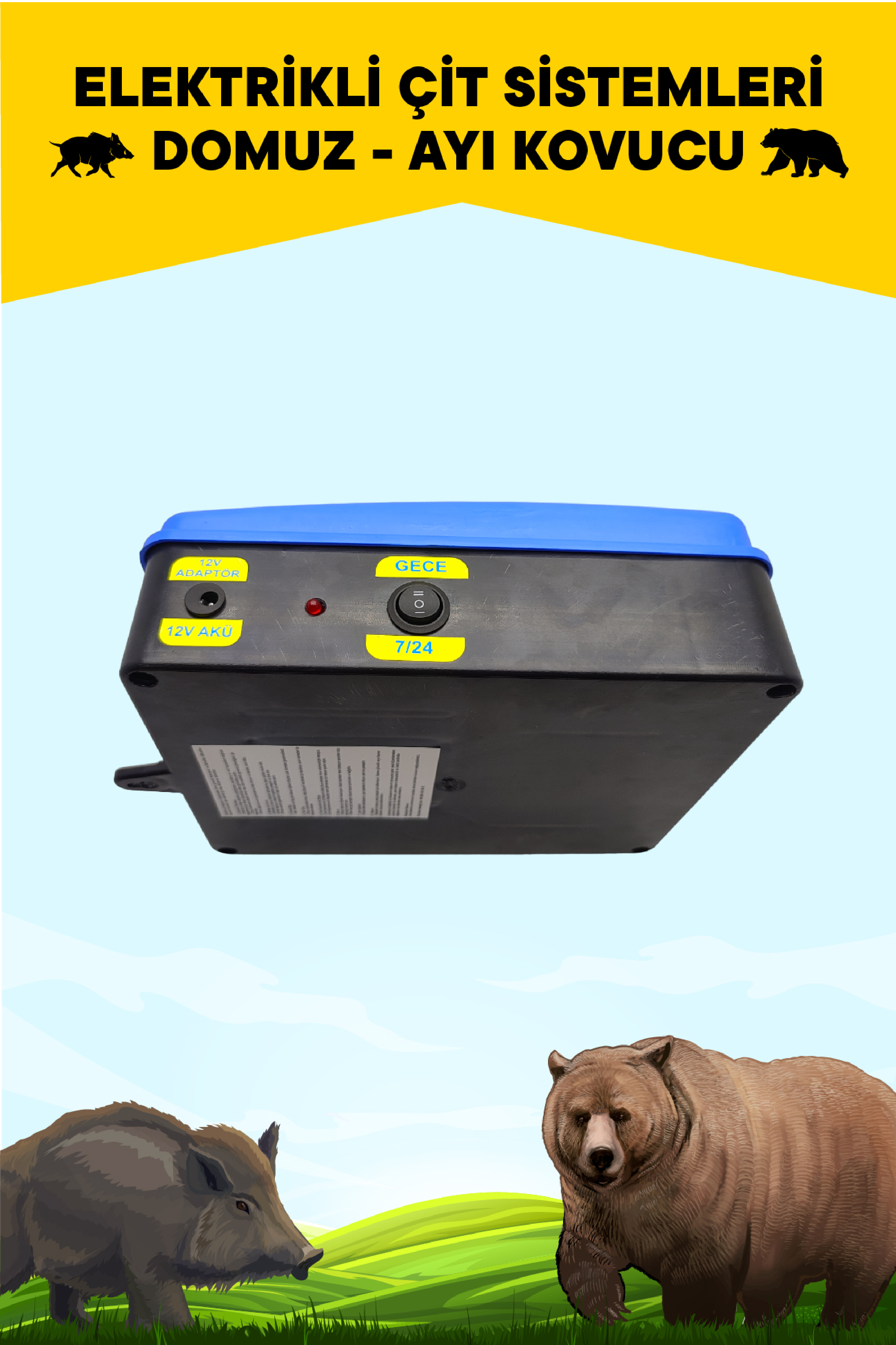 ELEKTRİKLİ ÇİT CİHAZI 30.000 VOLT 5 YIL GARANTİ ikinci görsel